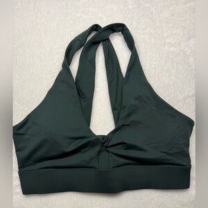 Fabletics Dark Green Halter Sports Bra